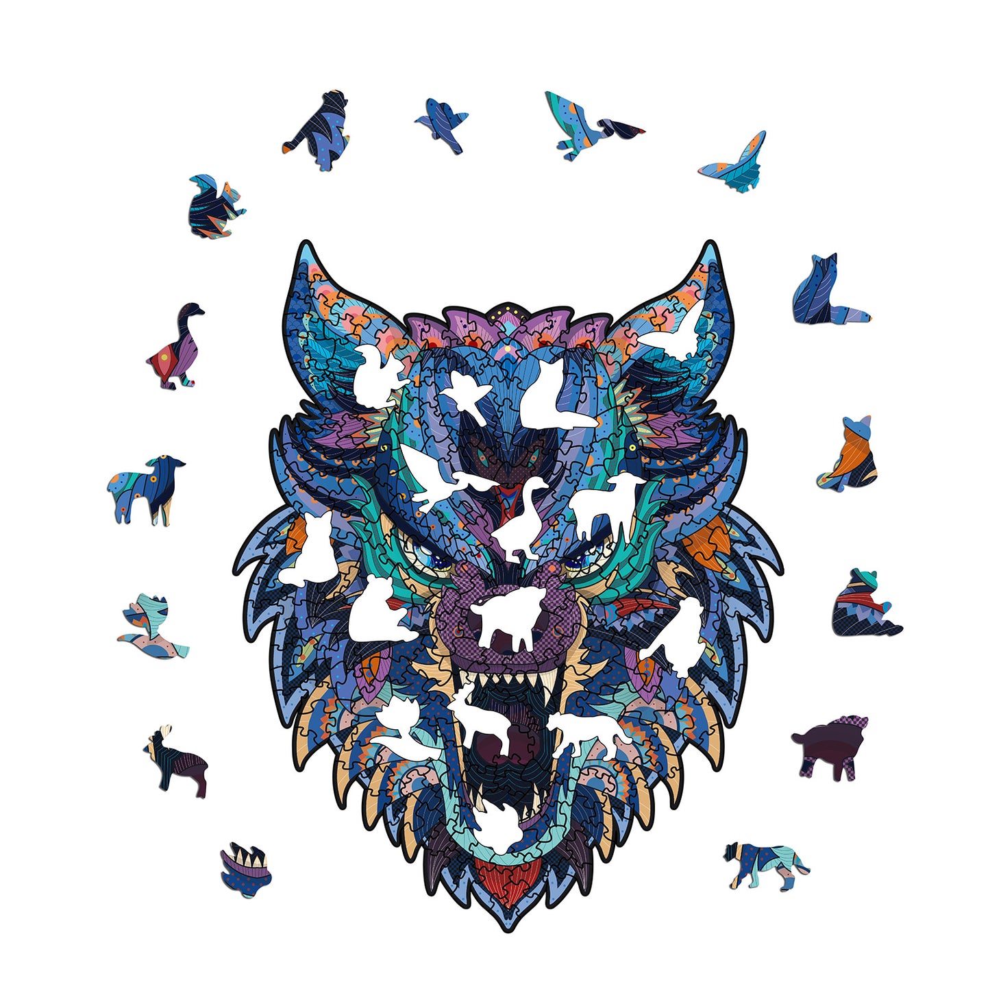 Rompecabezas de madera-Lobo