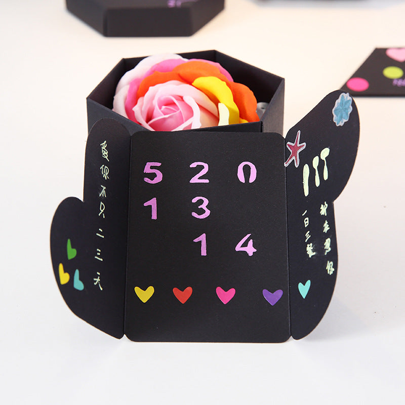 bricolaje hecho a mano-Caja de explosión hexagonal