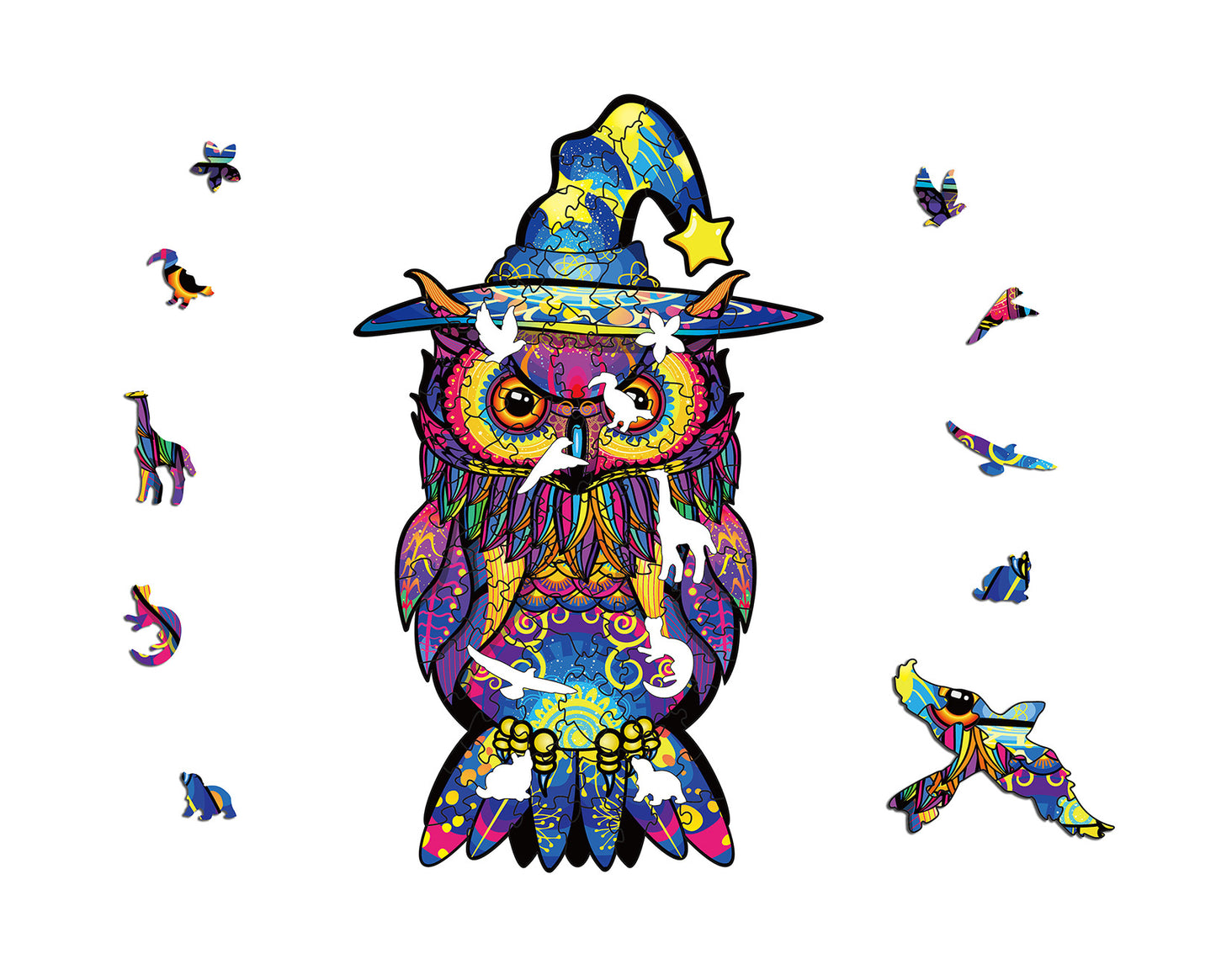 Rompecabezas de madera-Águila de halloween