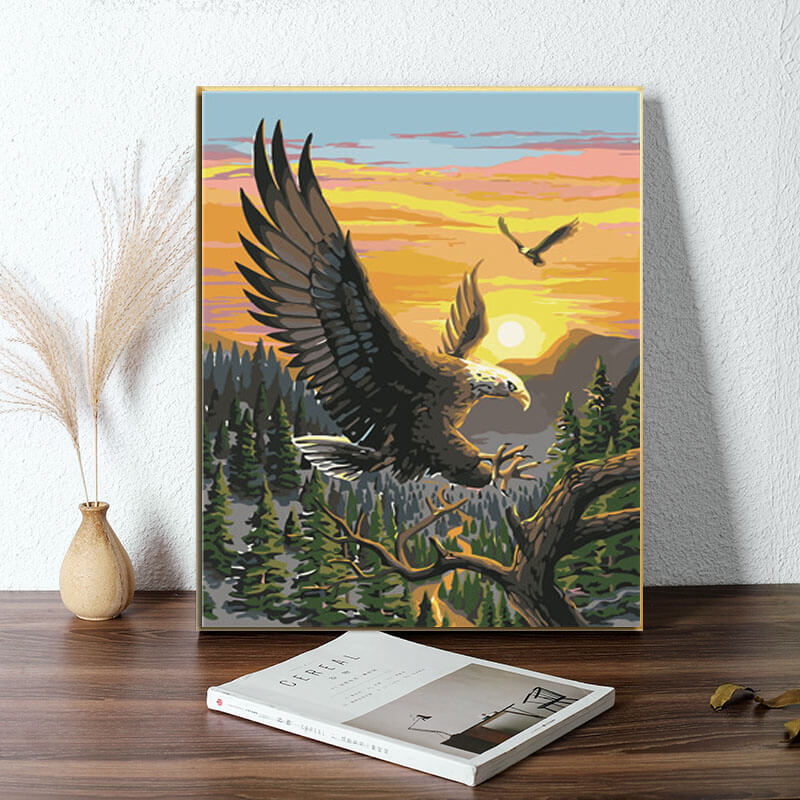 Pintar con numeros para adultos águila – Helnee