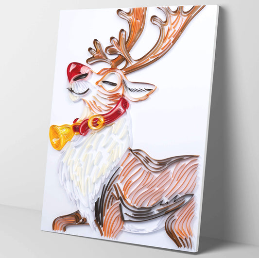 Kit de pintura de filigrana de papel - Alce navideño ( 16*20inch )