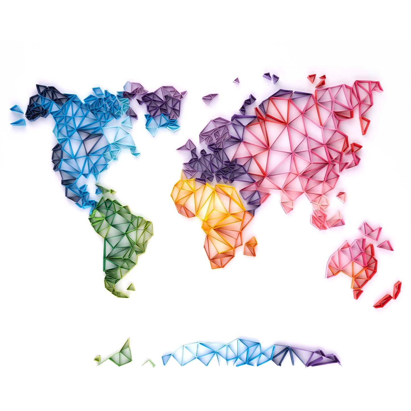 Kit de pintura de filigrana de papel - Mapa del mundo  ( 16*20inch )