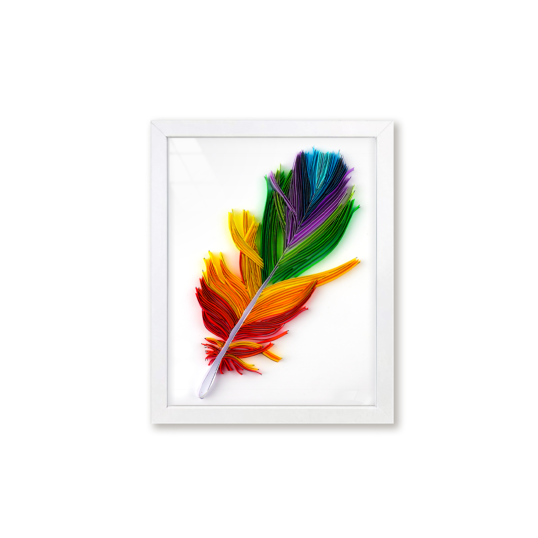 Kit de pintura de filigrana de papel - Pluma de colores ( 8*10 inch )