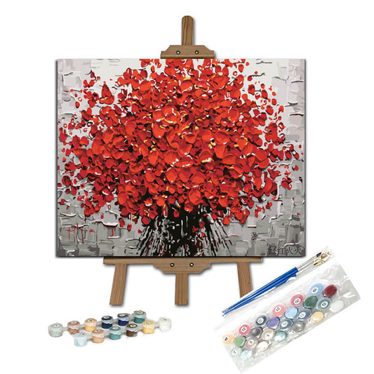 Pintar con numeros para adultos Efecto 3d árbol de flores