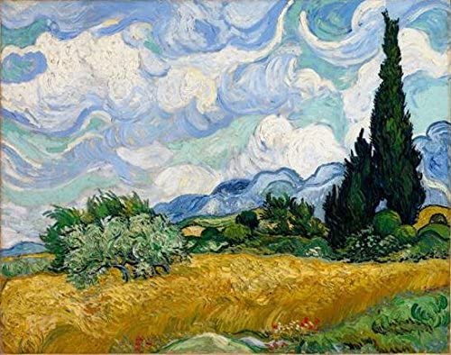 El artístico campo de trigo y el ciprés de Van Gogh