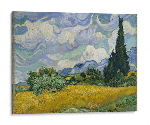 Campo de trigo con cipreses - Vincent Van Gogh