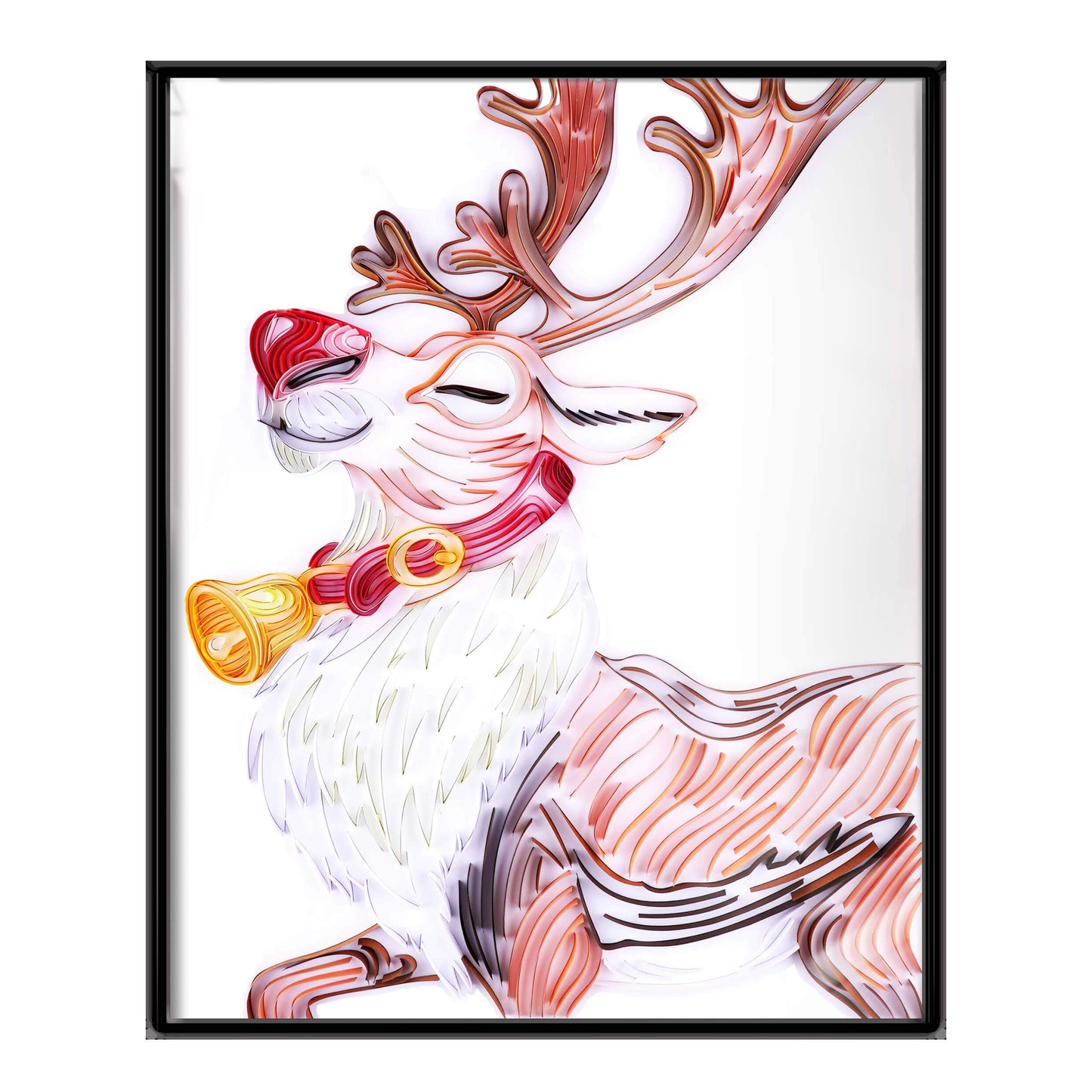 Kit de pintura de filigrana de papel - Alce navideño ( 16*20inch )