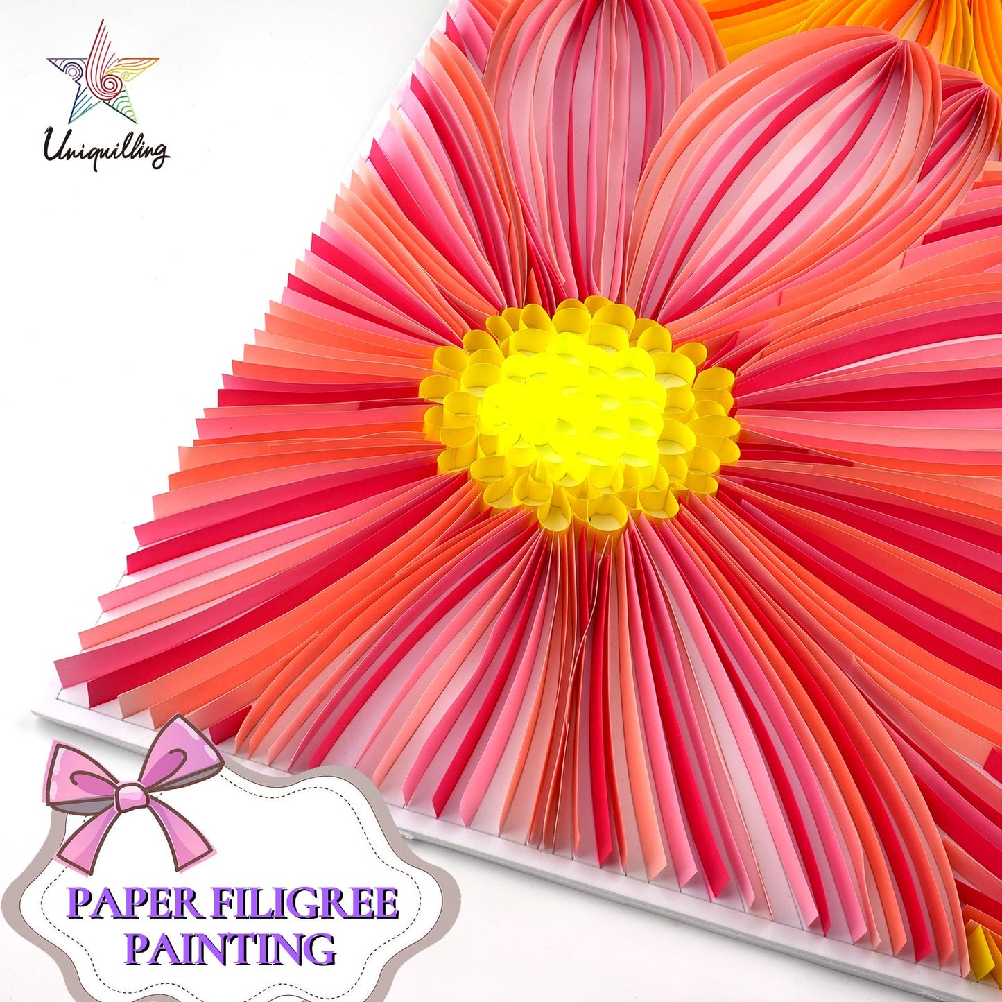 Kit de pintura de filigrana de papel - Flores florecientes ( 16*20inch )