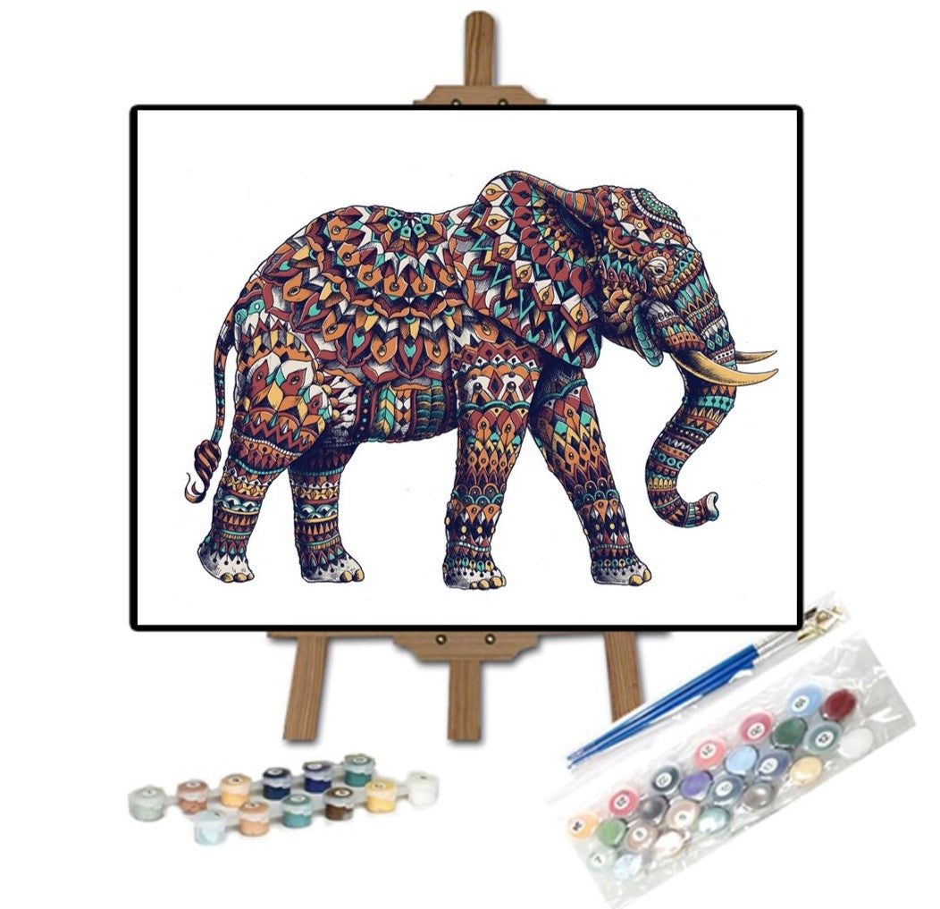 Pintar con números Elefante