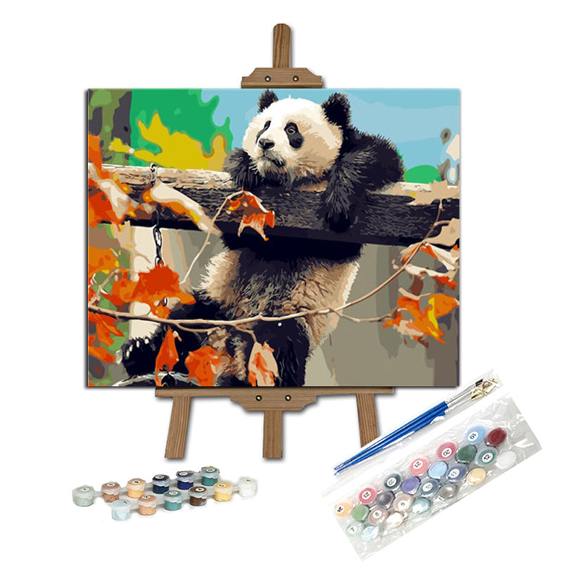Pintar con numeros Panda Lolling