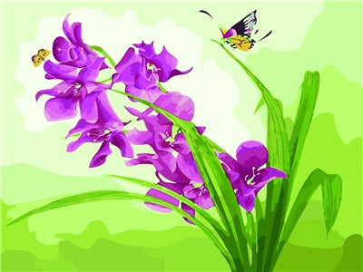 DIY PINTAR POR NÚMEROS Mariposas enamoradas de las flores