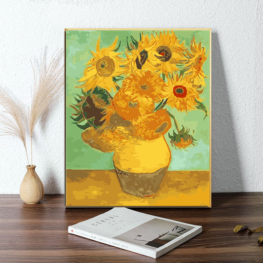 Pintar con numeros Girasol Van Gogh