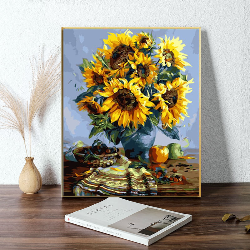 Pintar con numeros Sunflower Bouquet