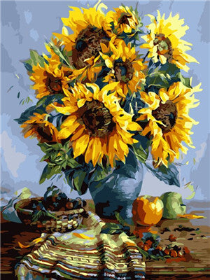 Pintar con numeros Sunflower Bouquet