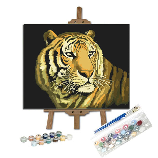 Pintar con numeros Reacción de cara de tigre
