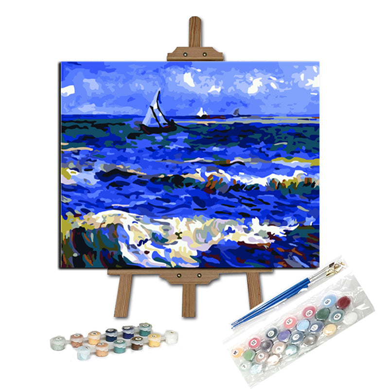 Pintar con numeros Sant vista al mar