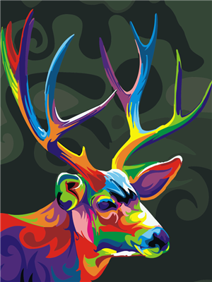Dibujo coloreado ciervo-helnee