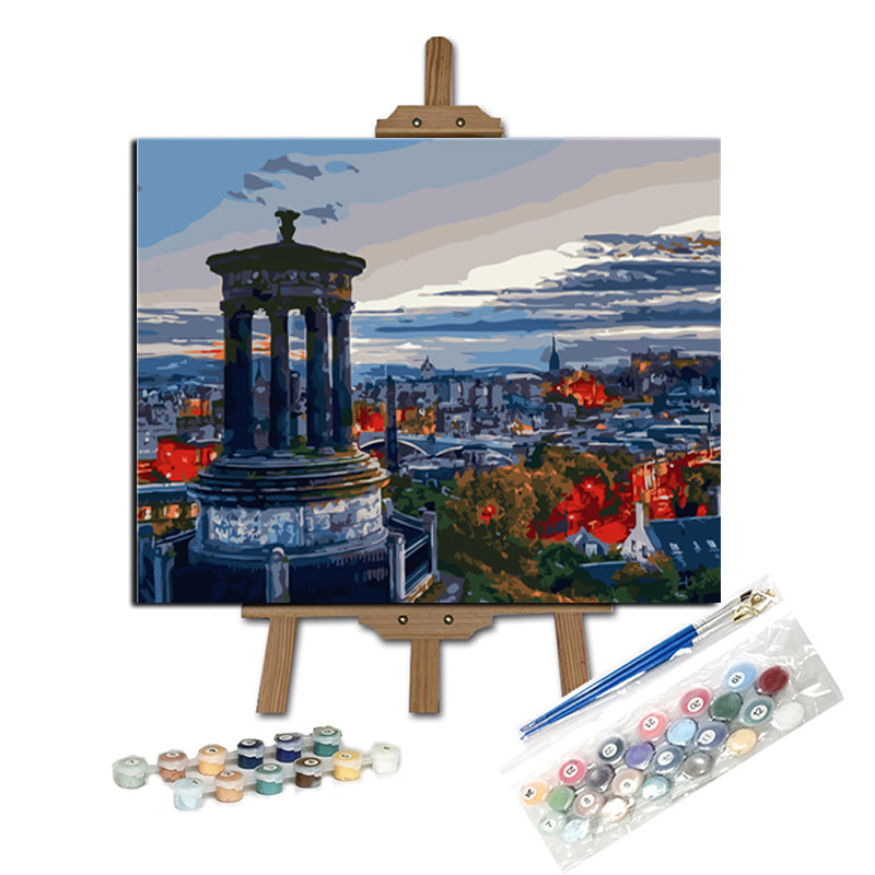 Pintar con numeros Vista panorámica de la ciudad