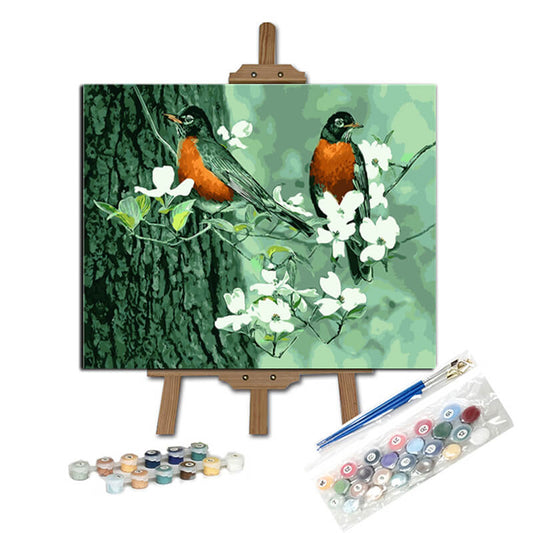 Pintar con numeros Canto de los pájaros en la mañana