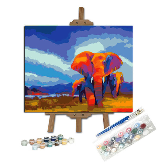 Pintar con numeros Elefante Muti-color