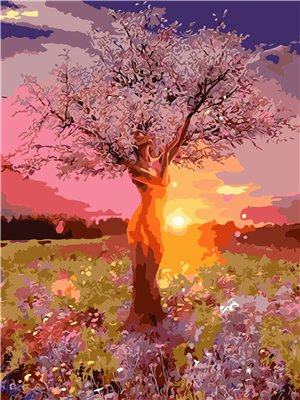 Gran árbol y puesta de sol-helnee