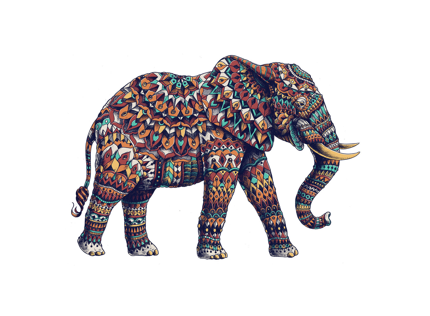 Pintar con números Elefante