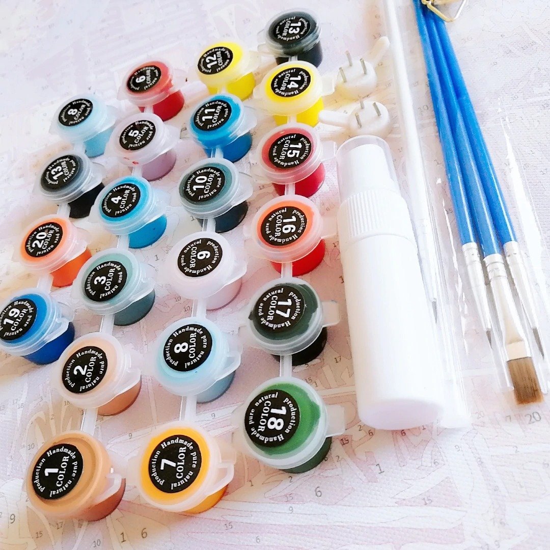 Pintar con números schnauzer de colores