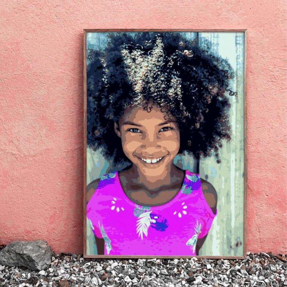 Girl portrait custom paint by numbers