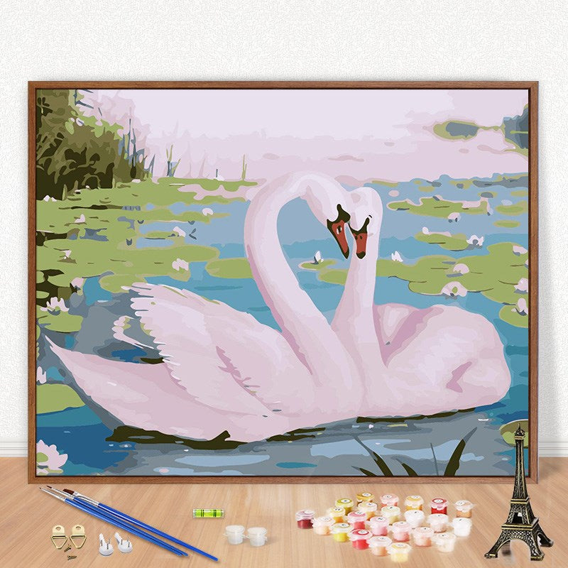 Pintar con numeros para adultos White Swan