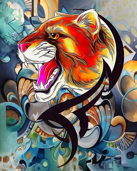 Tigre abstracto-helnee