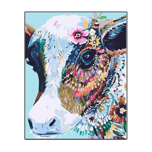 Pintar con numeros para adultos Vaca de color