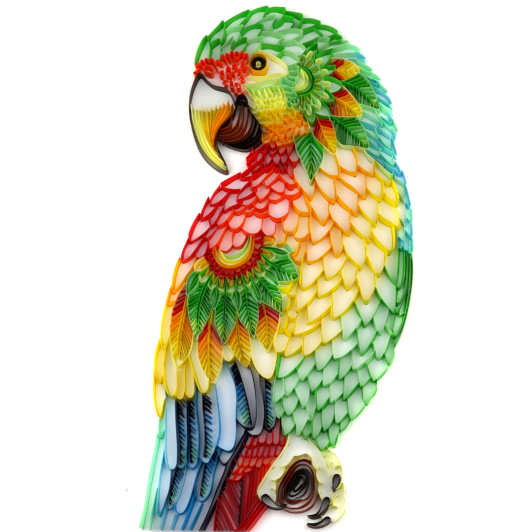 Kit de pintura de filigrana de papel - Rainbow Parrot( 16*20inch )