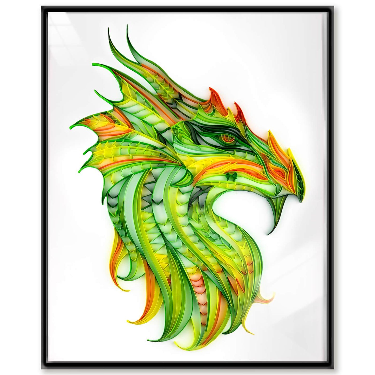 Kit de pintura de filigrana de papel - Dragón guerrero  ( 16*20inch )