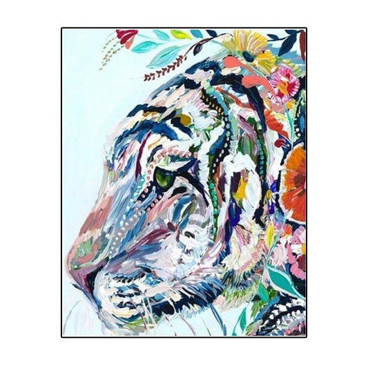 Pintar con numeros para adultos Tigre colorido
