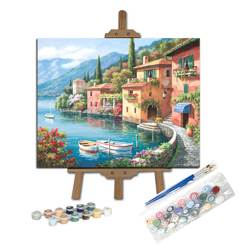 Kit de pintura por números - Paisaje italiano